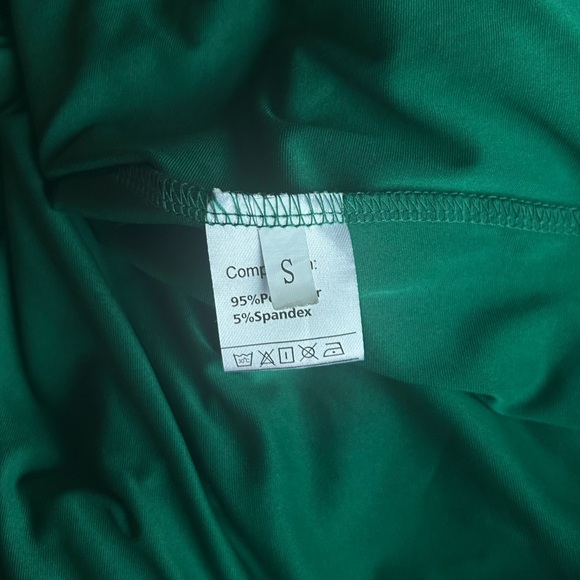 Emerald Green Strapless Dress - Picture 3 of 4